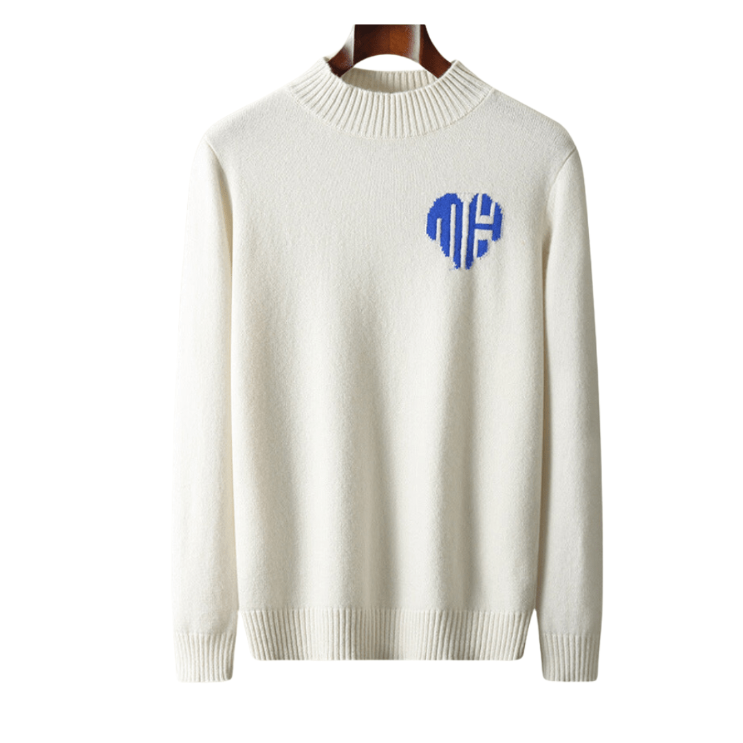 Plunora - Minimalistische Sweater met Geborduurd Hartdetail