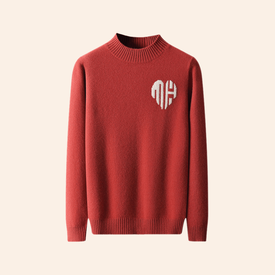 Plunora - Minimalistische Sweater met Geborduurd Hartdetail