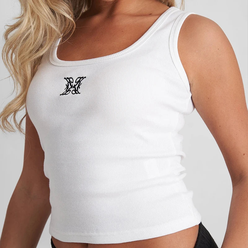 Plunora - Ribbed Tank Top met Logo