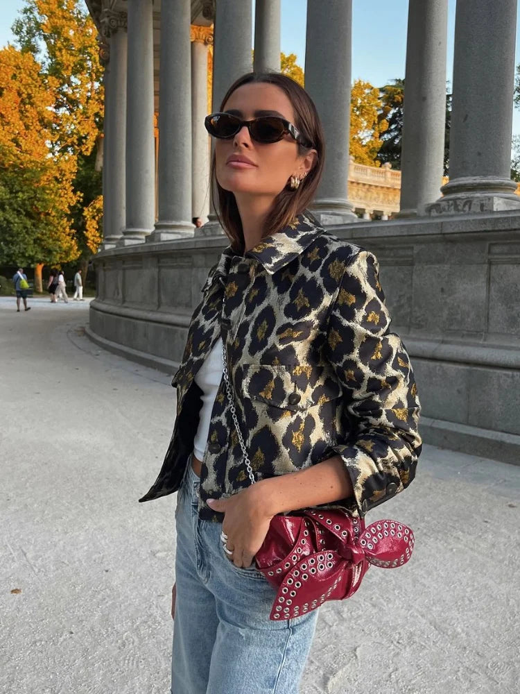 Plunora - Leopard Print Blazer