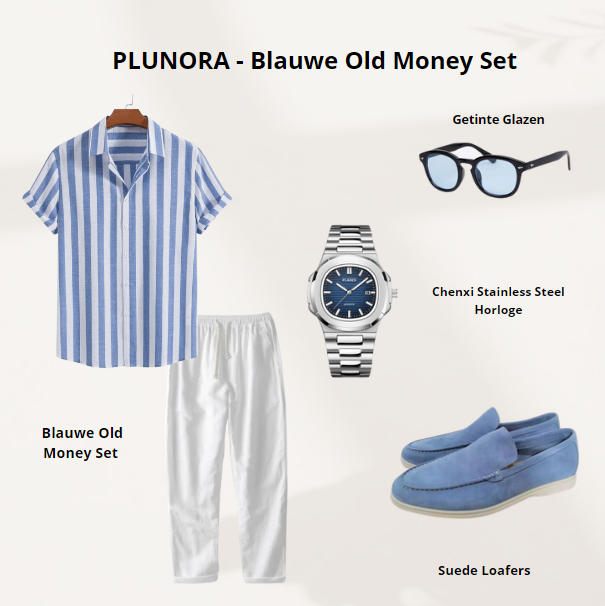 Plunora - Blauwe Old Money Set