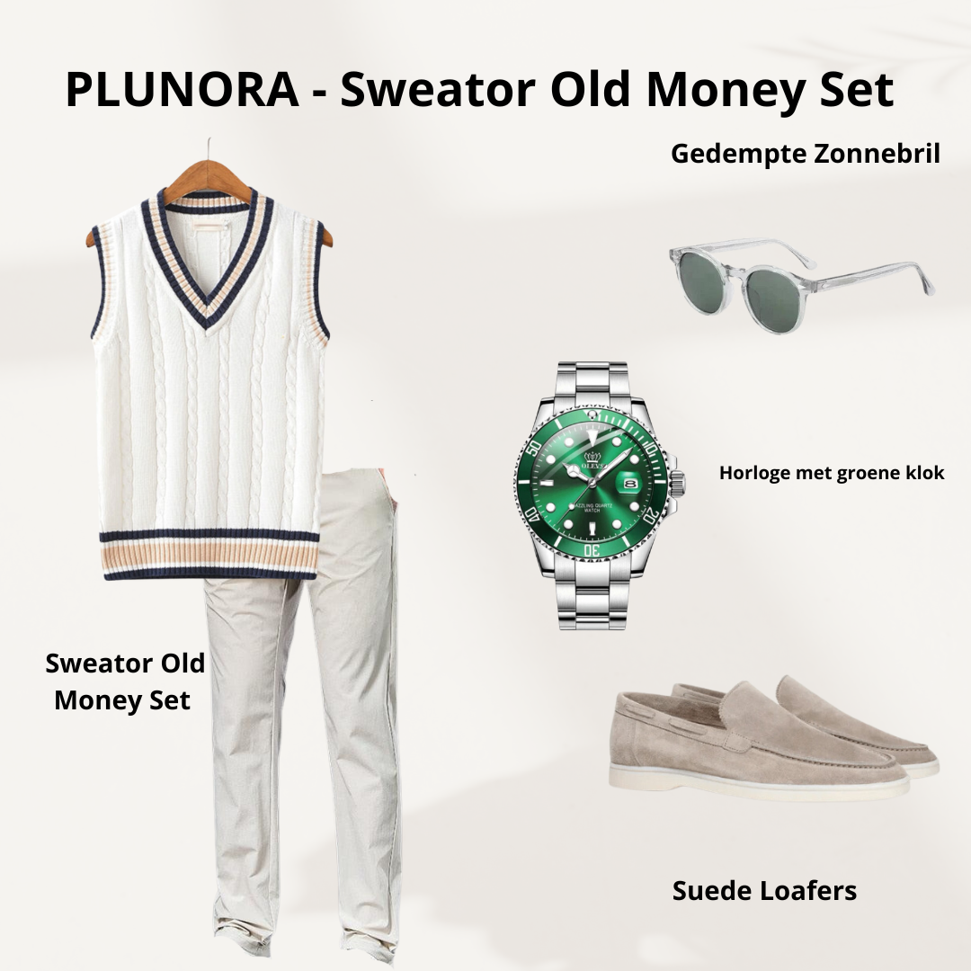 Plunora - Old Money Mouwloze Sweator Set