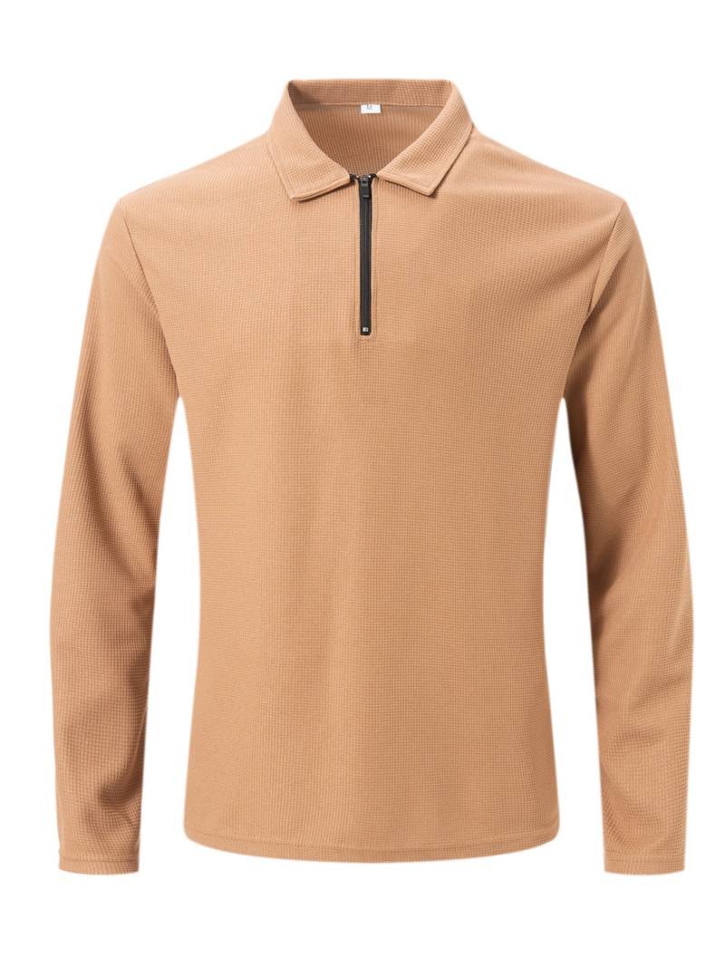 Plunora – Casual Zip-up Polo Met V-Hals - Plunora