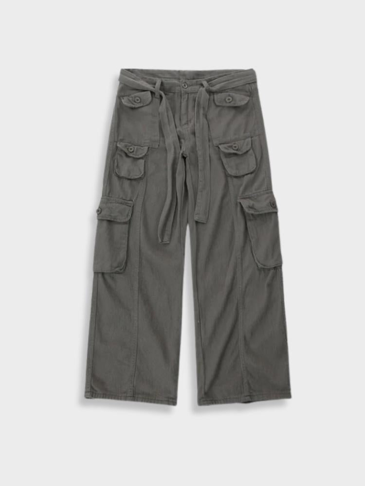 Plunora - Big Pocket Loose Cargo Pants