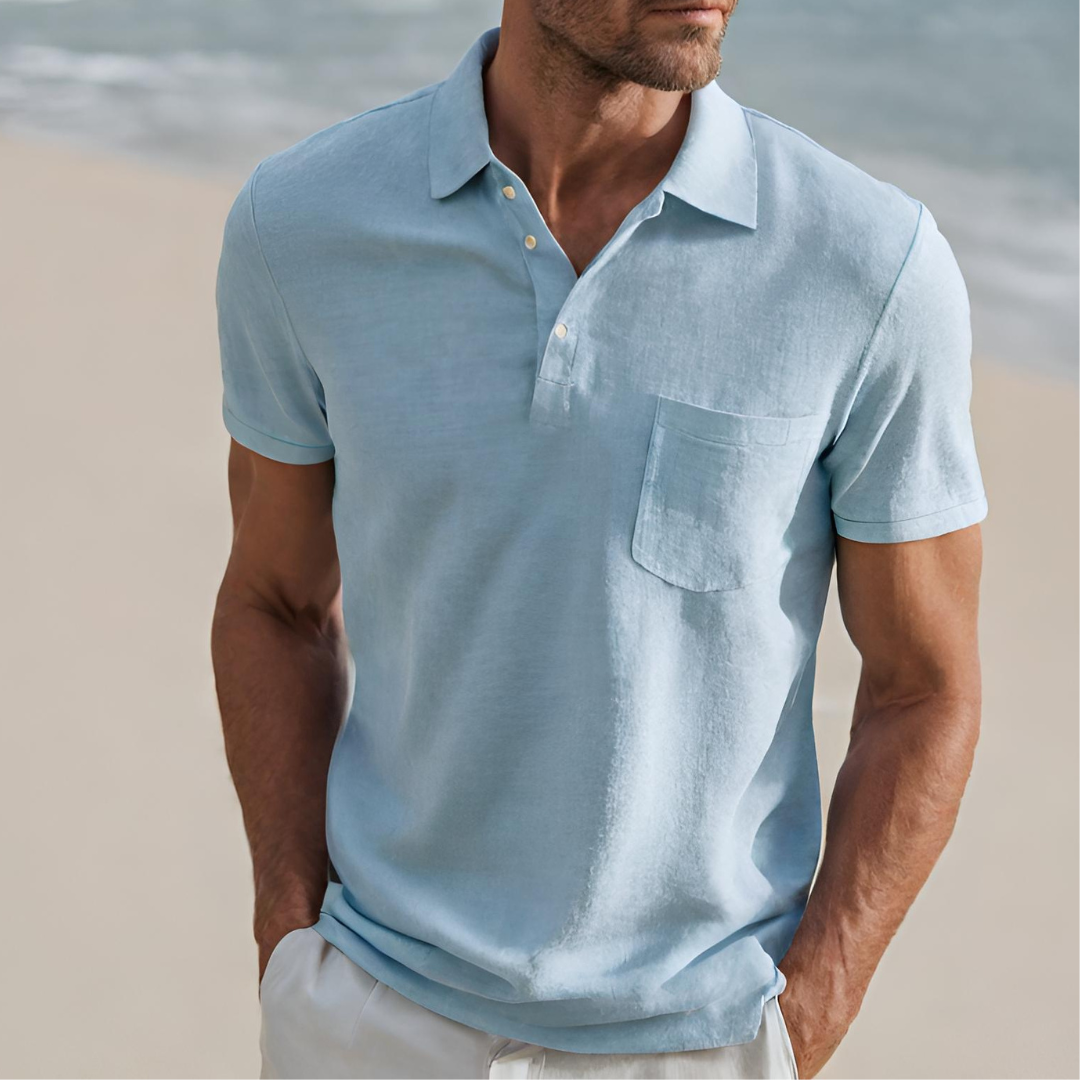 Plunora - Luxe Linnen Poloshirt - Plunora